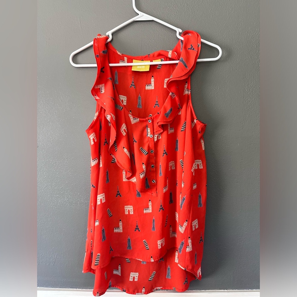 Maeve top Paris print - S
